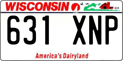 WI license plate 631XNP