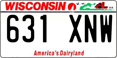 WI license plate 631XNW