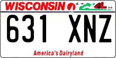 WI license plate 631XNZ