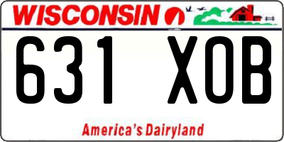 WI license plate 631XOB
