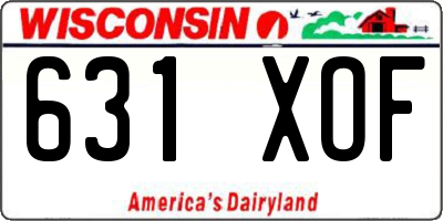 WI license plate 631XOF