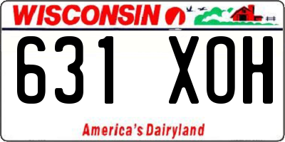 WI license plate 631XOH