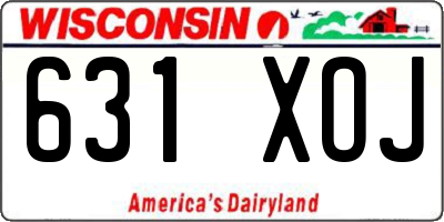 WI license plate 631XOJ