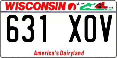 WI license plate 631XOV