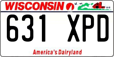 WI license plate 631XPD