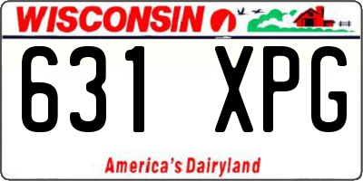 WI license plate 631XPG