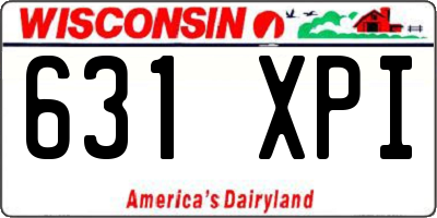 WI license plate 631XPI