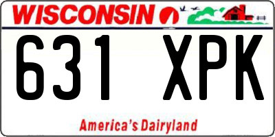 WI license plate 631XPK