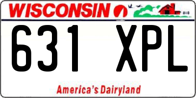 WI license plate 631XPL