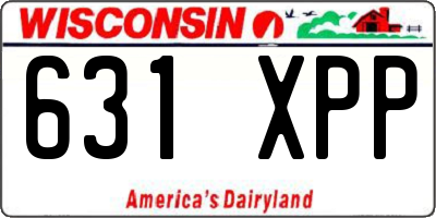 WI license plate 631XPP
