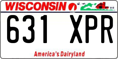 WI license plate 631XPR