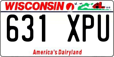 WI license plate 631XPU