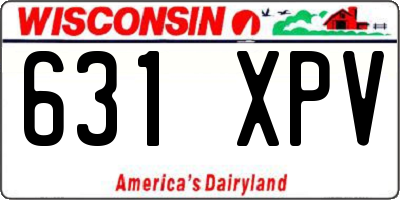 WI license plate 631XPV