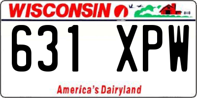 WI license plate 631XPW