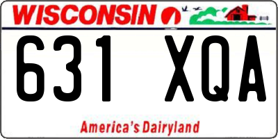 WI license plate 631XQA