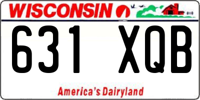 WI license plate 631XQB