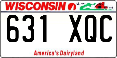 WI license plate 631XQC