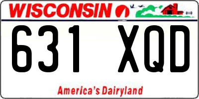 WI license plate 631XQD