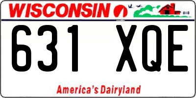 WI license plate 631XQE
