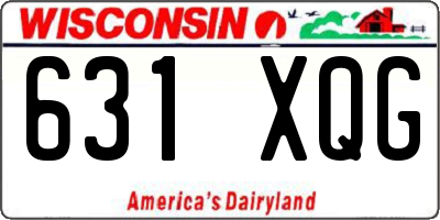 WI license plate 631XQG