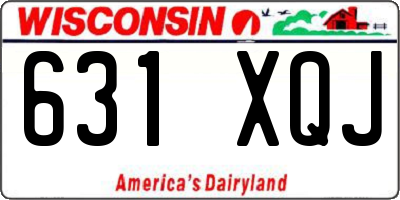 WI license plate 631XQJ