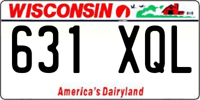 WI license plate 631XQL