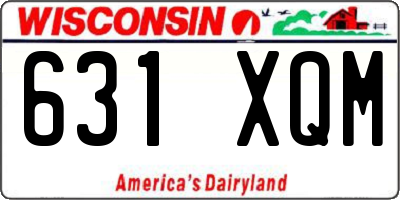 WI license plate 631XQM