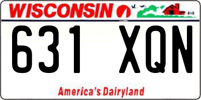 WI license plate 631XQN
