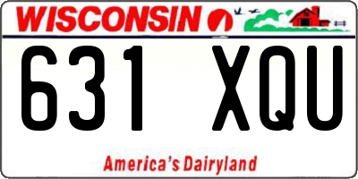 WI license plate 631XQU