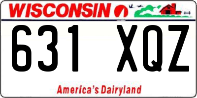 WI license plate 631XQZ
