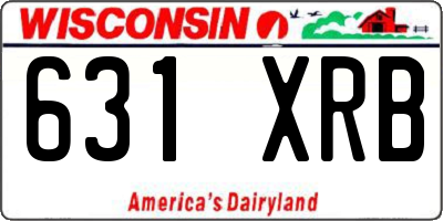 WI license plate 631XRB