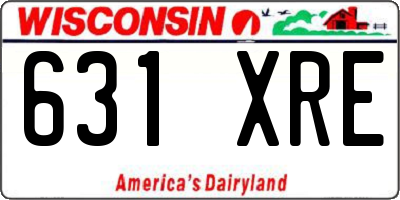 WI license plate 631XRE