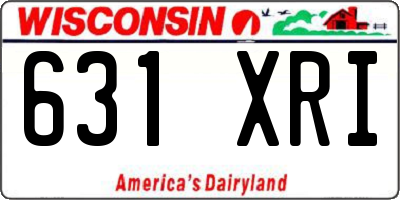 WI license plate 631XRI