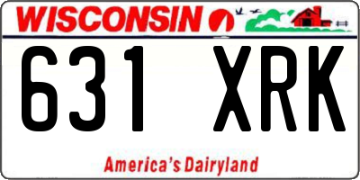 WI license plate 631XRK