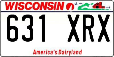 WI license plate 631XRX