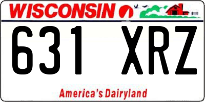 WI license plate 631XRZ