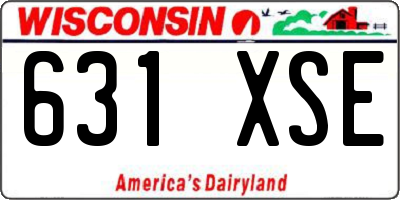 WI license plate 631XSE