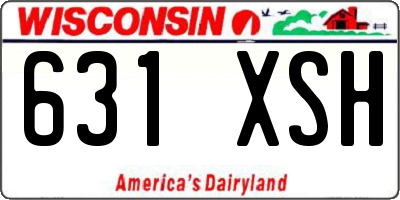 WI license plate 631XSH