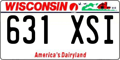 WI license plate 631XSI