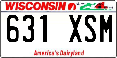 WI license plate 631XSM
