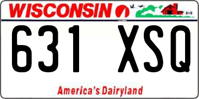 WI license plate 631XSQ