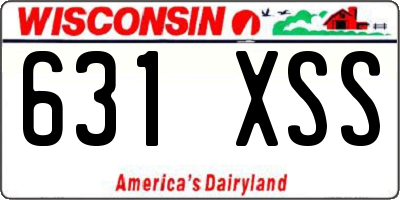 WI license plate 631XSS