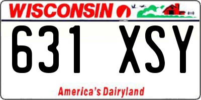 WI license plate 631XSY