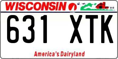 WI license plate 631XTK