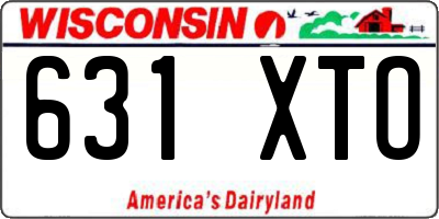 WI license plate 631XTO