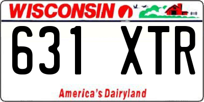 WI license plate 631XTR