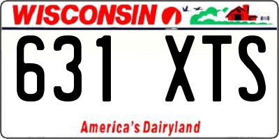 WI license plate 631XTS