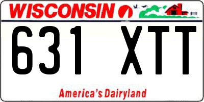 WI license plate 631XTT