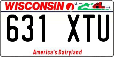 WI license plate 631XTU