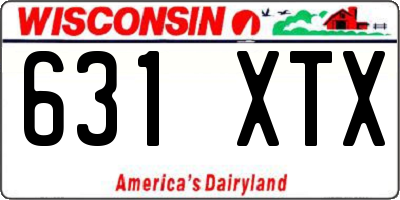 WI license plate 631XTX